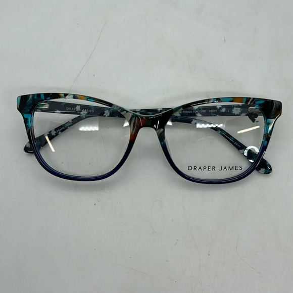 Draper James DJ 5032 Eyeglasses Frames Case. RXable Indigo Tortoise NWT main image 4